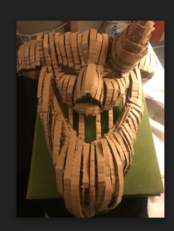 Ameen-Baker-12th-Cardboard-Sculpture
Teacher: M. Stevens, High School For Creative & Performing Arts
