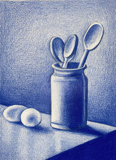 Sanjana Orion, Grade12, Monotone Still Life, Ball point pen
Teacher: Cathy Bateman, Arts Academy at Benjamin Rush
