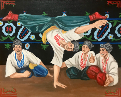 Teva Dang, Ukrainian, Dancers 1, Acrylic
Teacher: Cathy Bateman, Arts Academy at Benjamin Rush