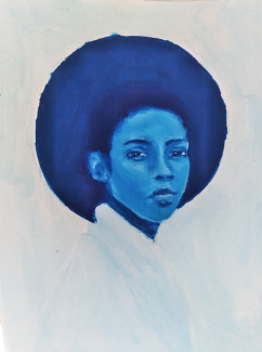 Uzoma Nwoga, Grade11, Blue Portrait, Acrylic on Canvas
Teacher: Cathy Bateman, Arts Academy at Benjamin Rush