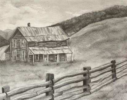 Sanjana Orion, Grade12, Landscape with house, graphite
Teacher: Cathy Bateman, Arts Academy at Benjamin Rush