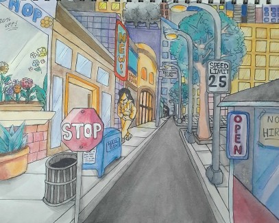 Evelyn-Tamayo-Rojas-9th-grade-Cityscape-ink
Teacher: Dominic Doyle, Arts Academy at Benjamin Rush
