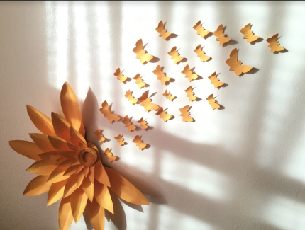 Aihua Wang, Grade 12, The Setting Sun Embraces, paper glue
Teacher: Harmony Thompson, Northeast High School