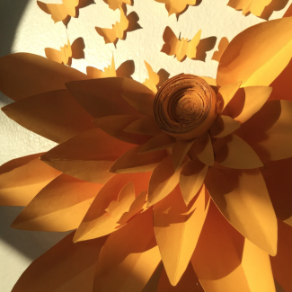 Aihu Wang, Grade 12, The Setting Sun Embraces Detail, paper glue
Teacher: Harmony Thompson, Northeast High School