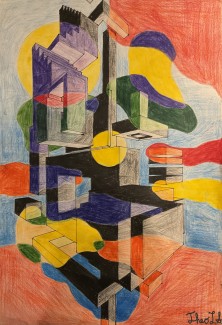 TheodoreLindestamos_Grade9_AbstractColorSchemes_ColoredPencil
Teacher: Jay Bevenour, Central High School