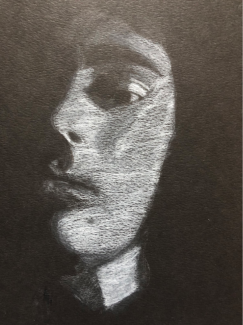 Anshu Patel, Grade 10, Self Portrait, Charcoal
Teacher: M. McDonald, Furness High School