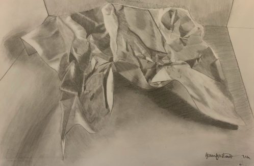Jennifer-Lanh-12th-Crumpled-Paper-Value-Study-Graphite
Teacher: Mrs. Hahn, Philadelphia High School for Girls