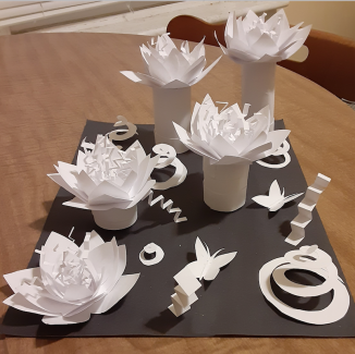 Lonesty Richardson, Grade 9, Relief, Paper Sculpture
Teacher: Ms. Yim, Franklin Learning Center