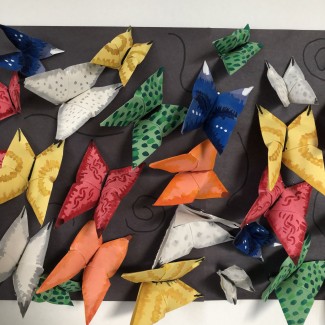 Monia Toby, Grade 12, Butterflies, Paper Sculpture
Teacher: Ms. Yim, Franklin Learning Center