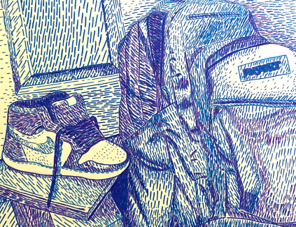 Brooklyn Willis, Grade 9, Bookbag Drawing, Marker
Teacher: Steven Nau, CAPA